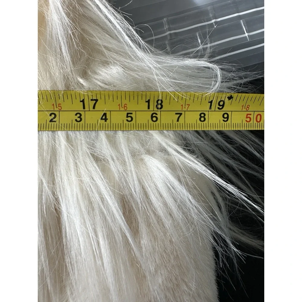 THML Cream Faux Fur Vest, Size Small NWT‎